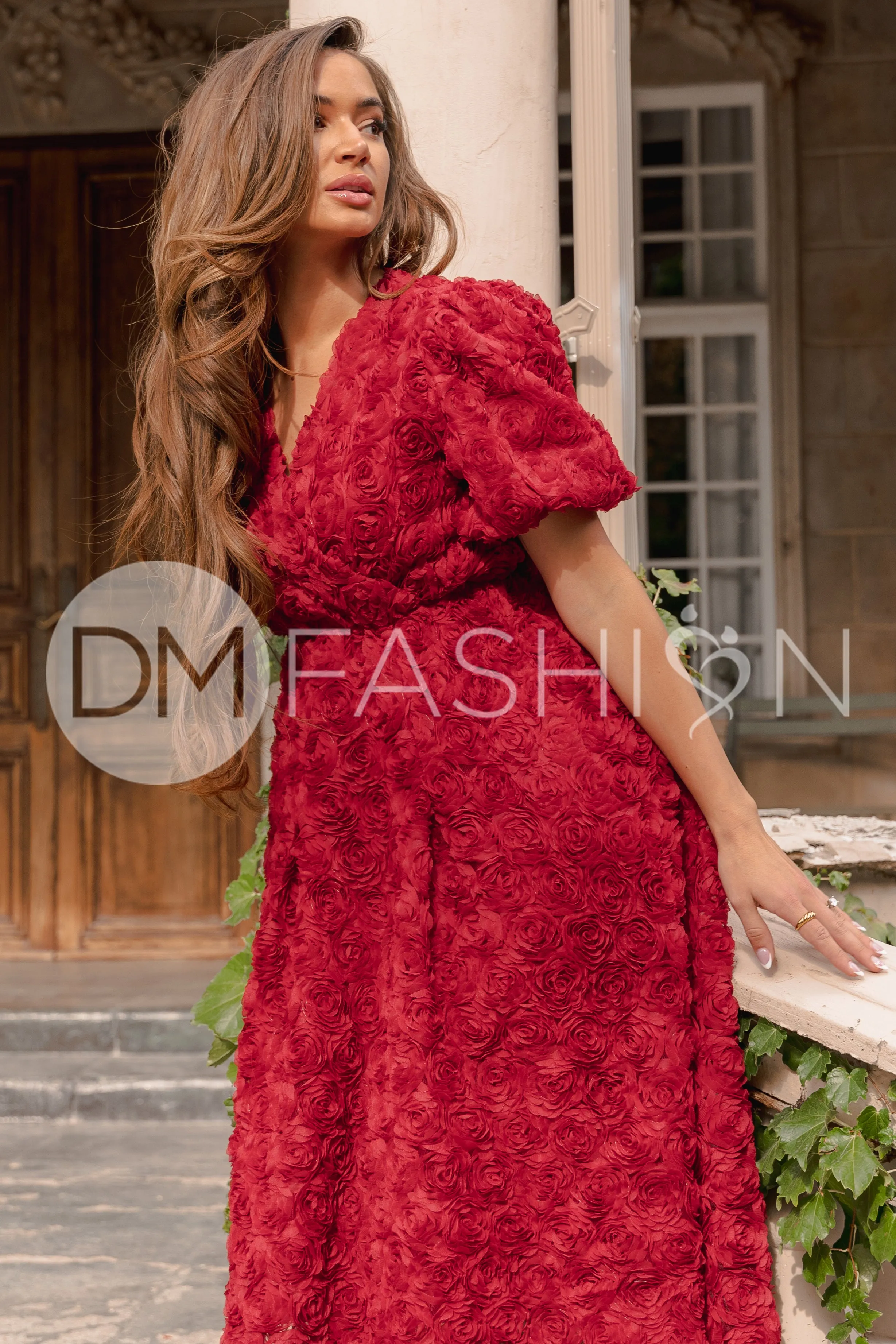 Briar Rose Red Midi Dress - DM EXCLUSIVE