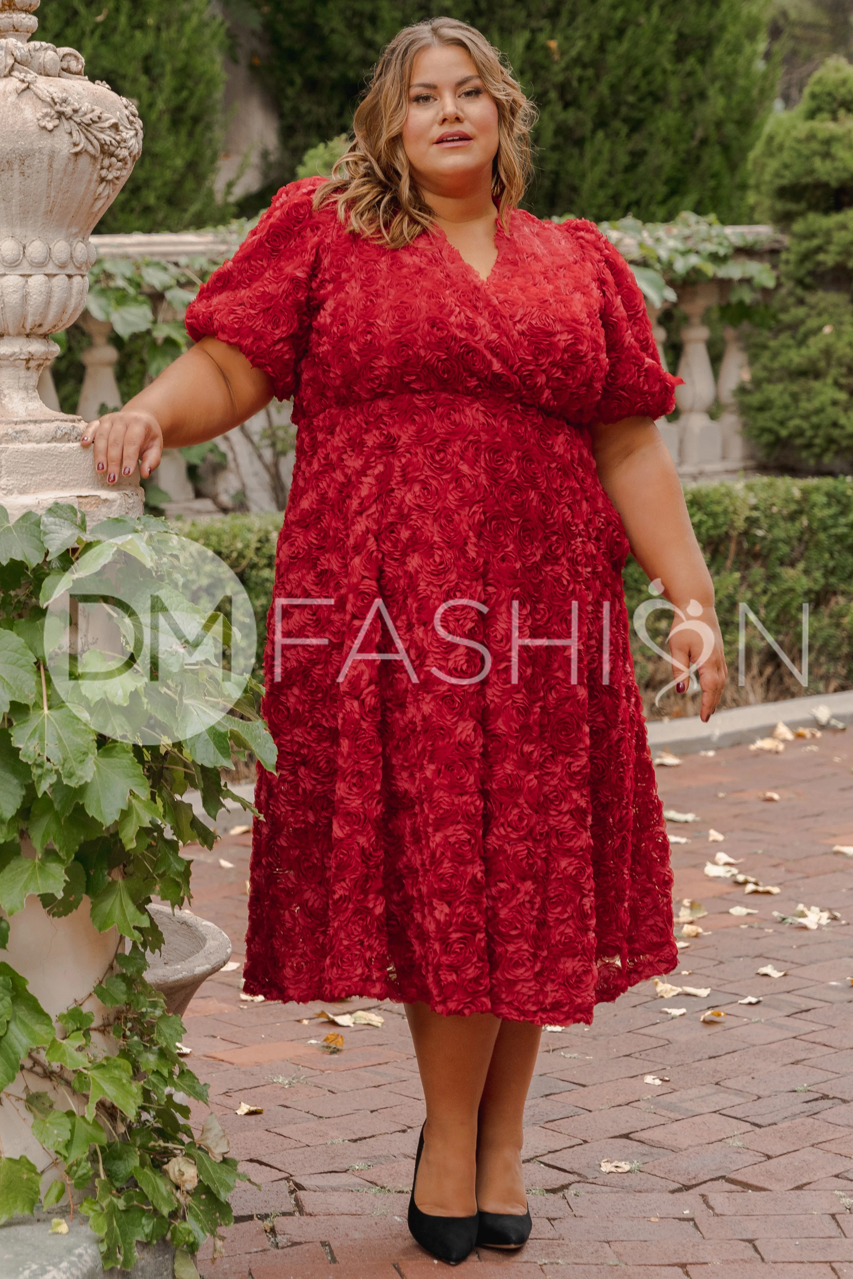 Briar Rose Red Midi Dress - DM EXCLUSIVE