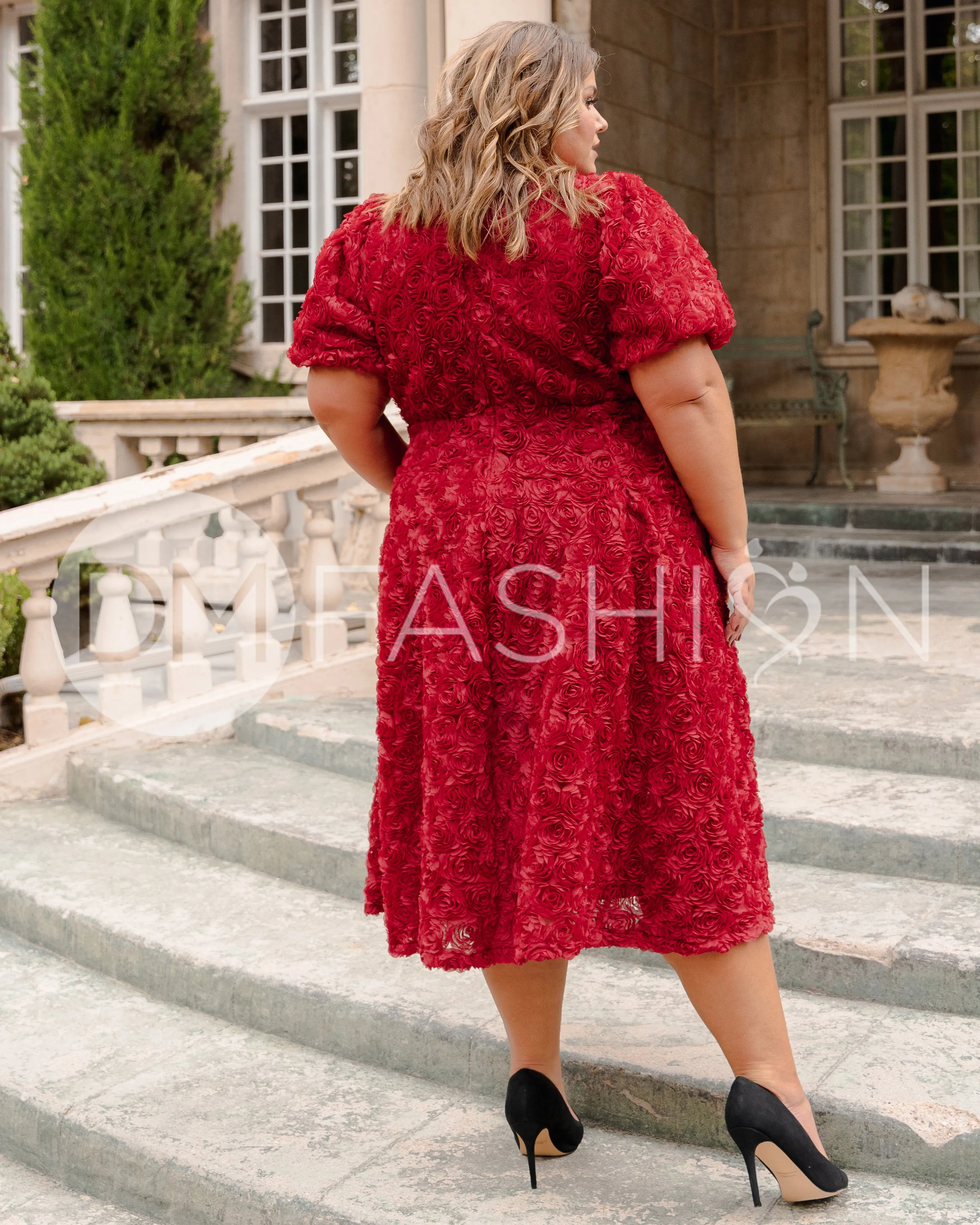 Briar Rose Red Midi Dress - DM EXCLUSIVE