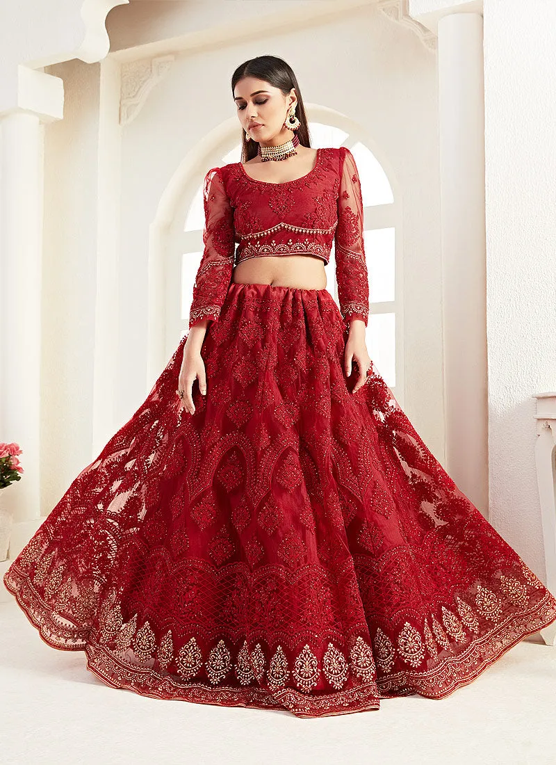 Bridal Red Wedding Lehenga Choli