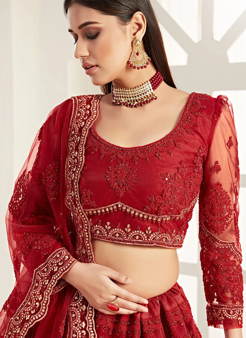 Bridal Red Wedding Lehenga Choli