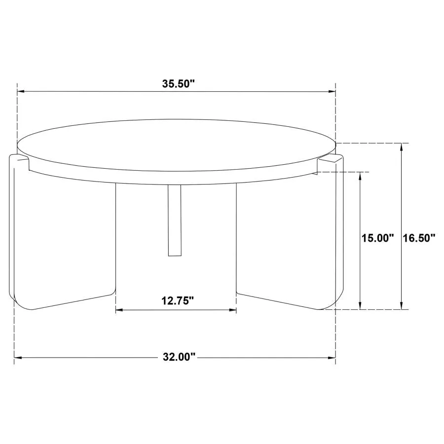 Corey Round Black Coffee Table