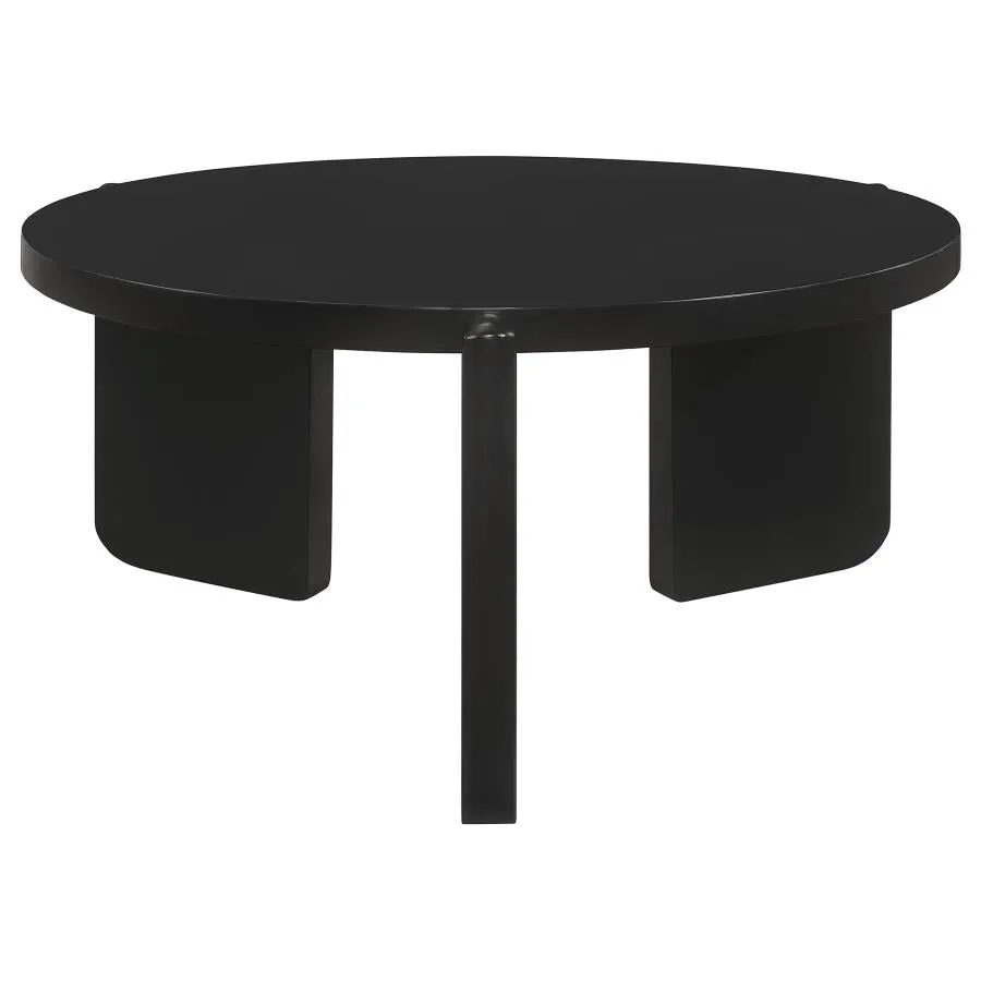 Corey Round Black Coffee Table