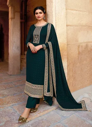 Dark Green Embroidered Indian Salwar Kameez