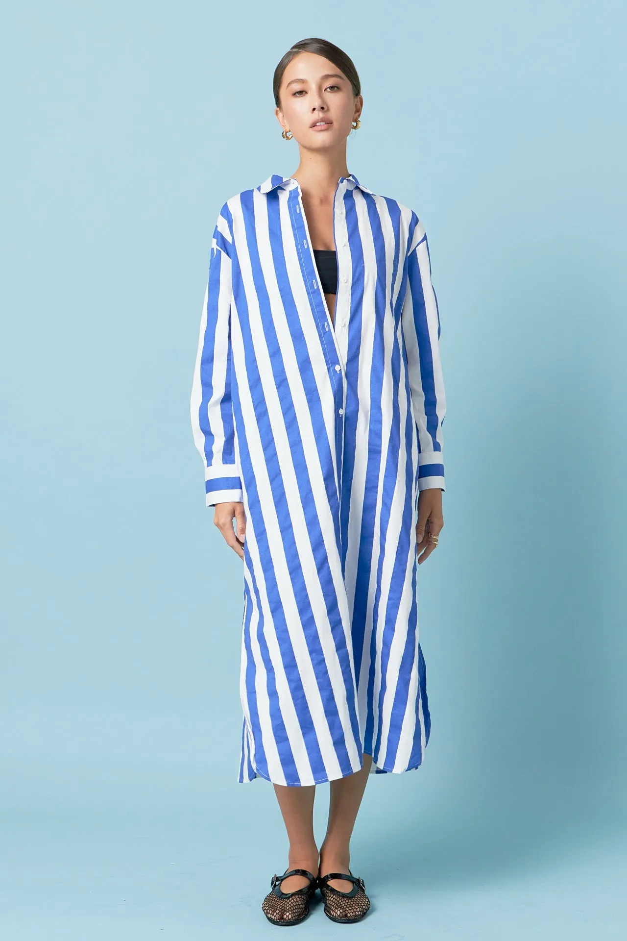 English Factory - Big Stripe Maxi Dress