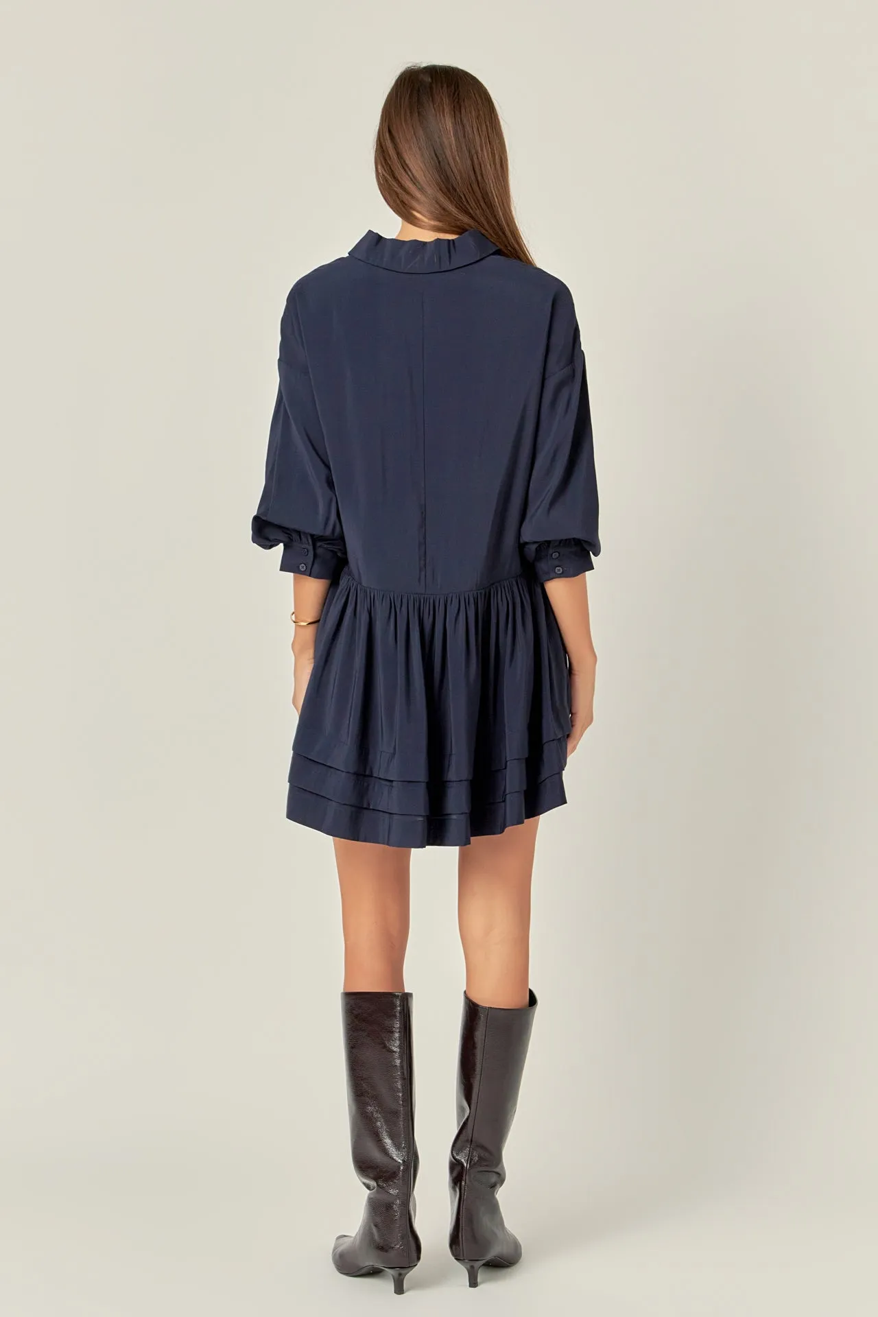 English Factory - Collared Drop Waist Dress