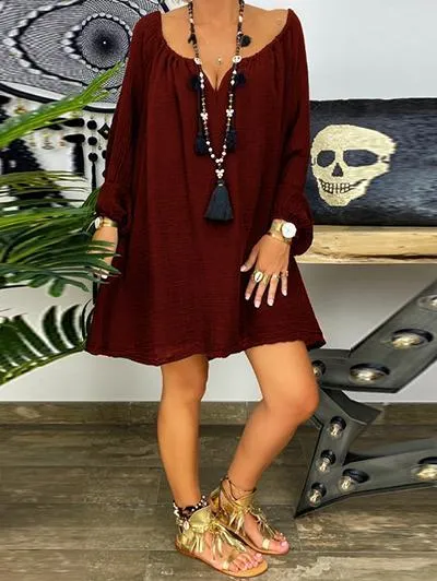 Fashion Skull Print Long Sleeve Dress