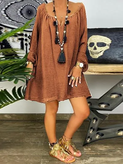 Fashion Skull Print Long Sleeve Dress