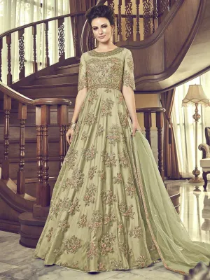 Green Embroidered Designer Bridal Anarkali Suit