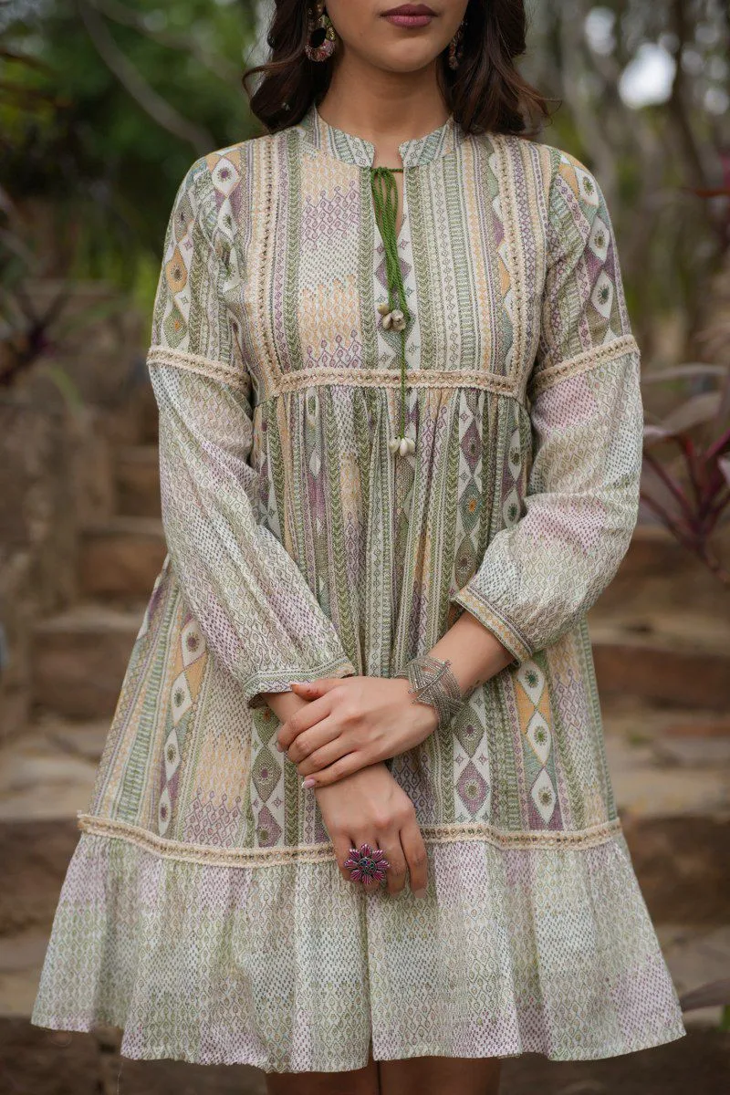 Jasheela Fern Printed Cotton Dress