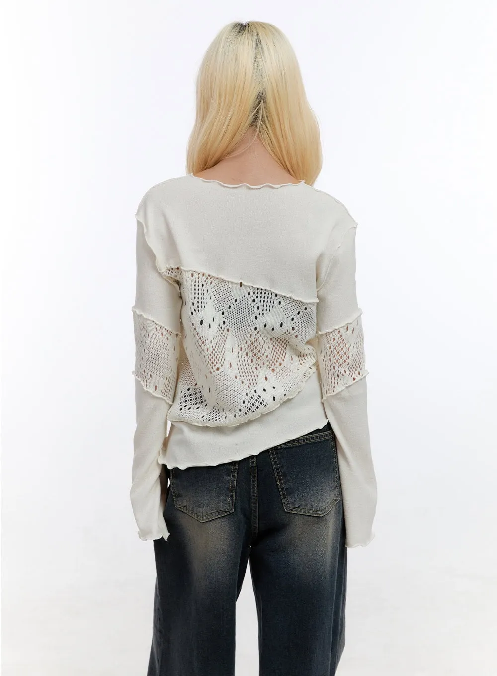 Lace Long Sleeve Knit CO422