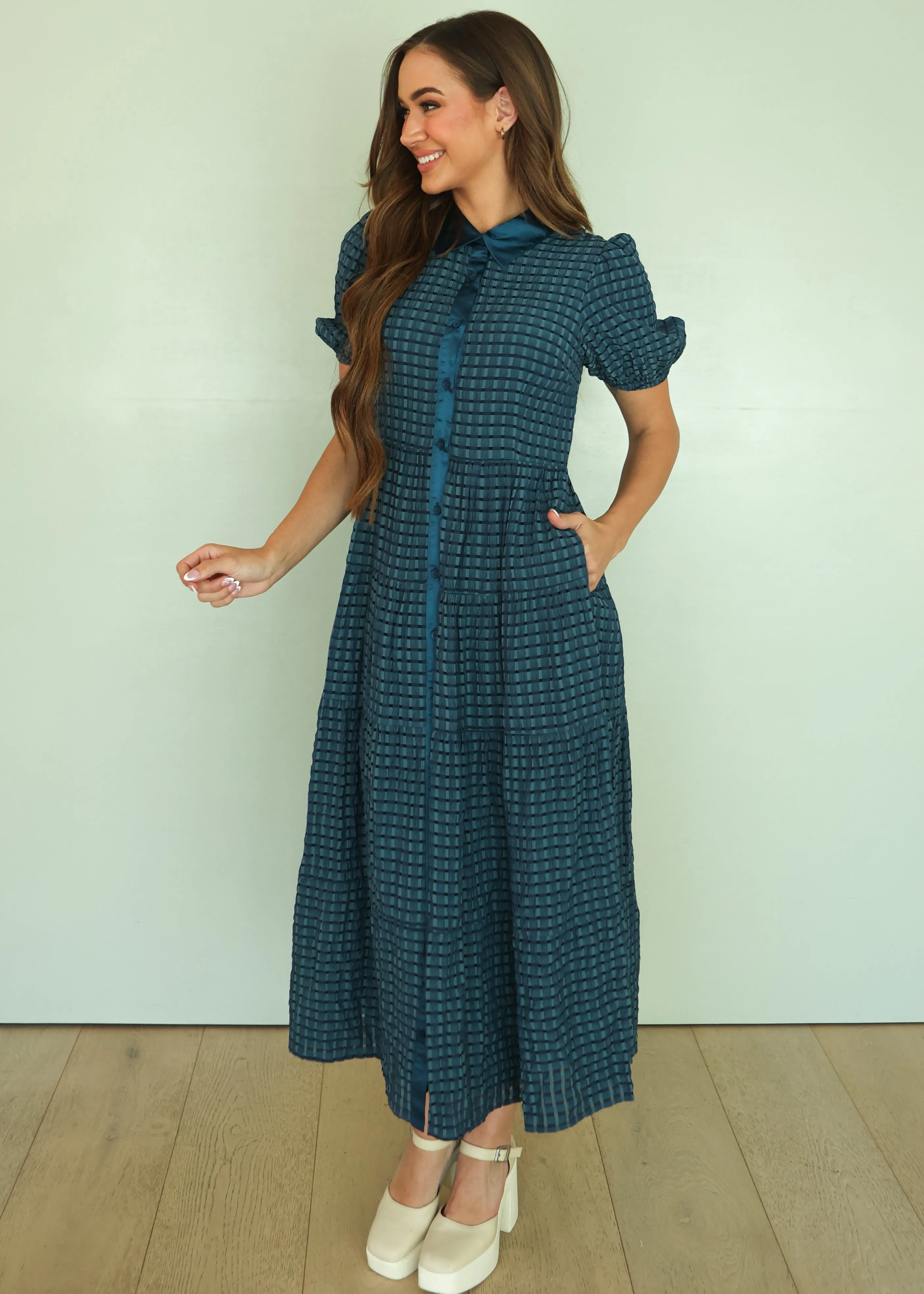 Maeve Blue Plaid Dress - FINAL FEW - FINAL SALE