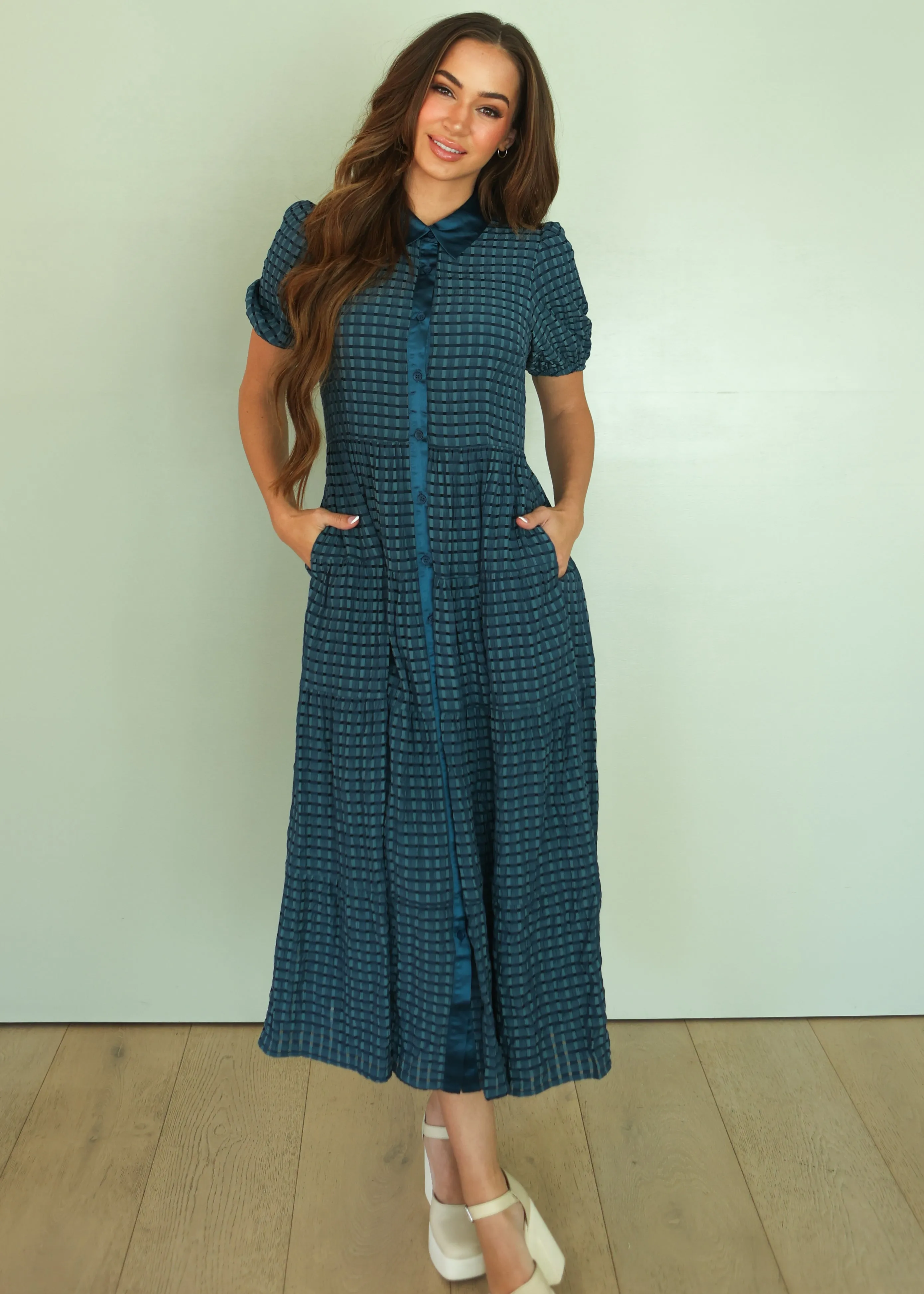 Maeve Blue Plaid Dress - FINAL FEW - FINAL SALE