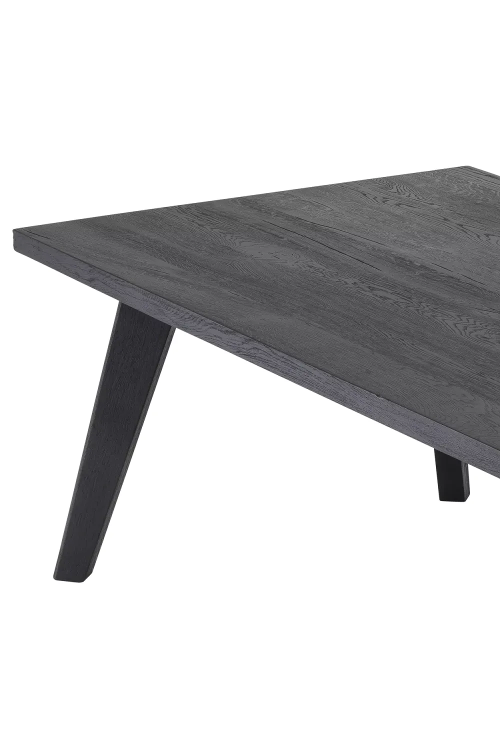 Medium Rectangular Black Oak Dining Table | Eichholtz Biot