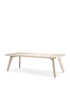 Medium Rectangular Bleached Oak Dining Table | Eichholtz Biot