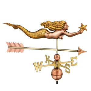 Mermaid with Starfish and Arrow Weathervane