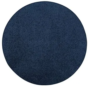 Modern Plush Solid Color Rug - Navy, 6' Round, Pet and Kids Friendly Rug. Made in USA, Area Rugs Great for Kids, Pets, Event, Wedding