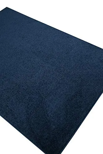 Modern Plush Solid Color Rug - Navy, 6' Round, Pet and Kids Friendly Rug. Made in USA, Area Rugs Great for Kids, Pets, Event, Wedding