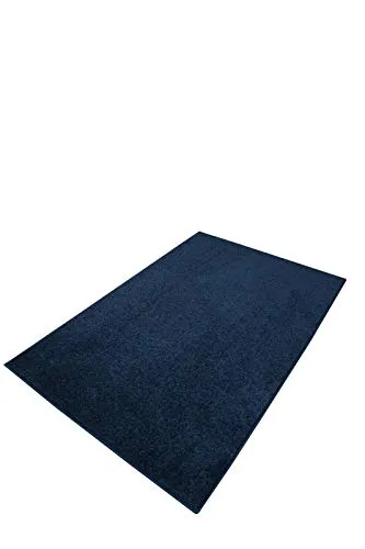 Modern Plush Solid Color Rug - Navy, 6' Round, Pet and Kids Friendly Rug. Made in USA, Area Rugs Great for Kids, Pets, Event, Wedding