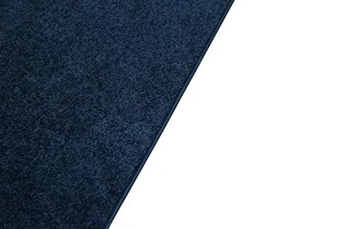 Modern Plush Solid Color Rug - Navy, 6' Round, Pet and Kids Friendly Rug. Made in USA, Area Rugs Great for Kids, Pets, Event, Wedding