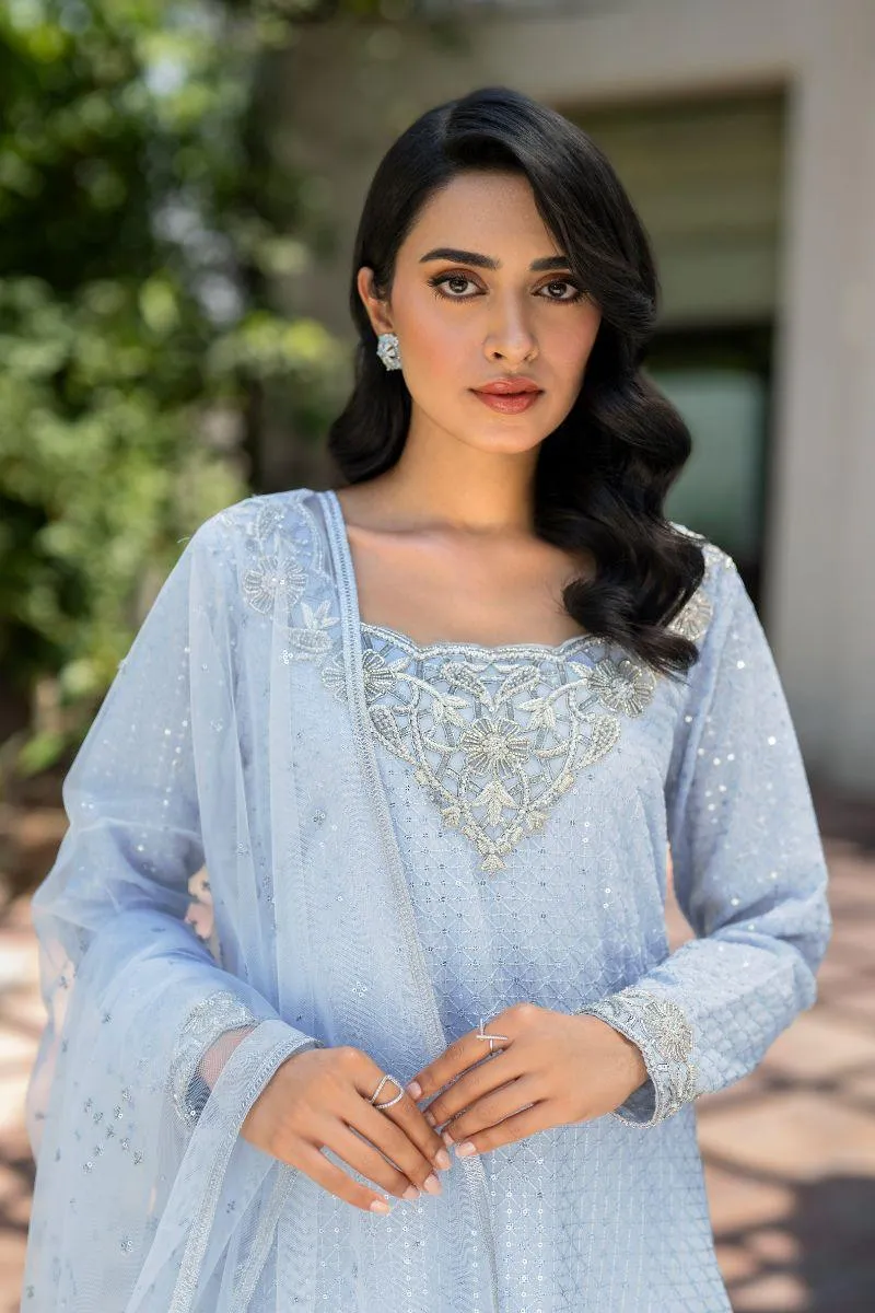 Natasha Kamal - Aster - light blue - Georgette lined with crepe de chin - 3 Piece