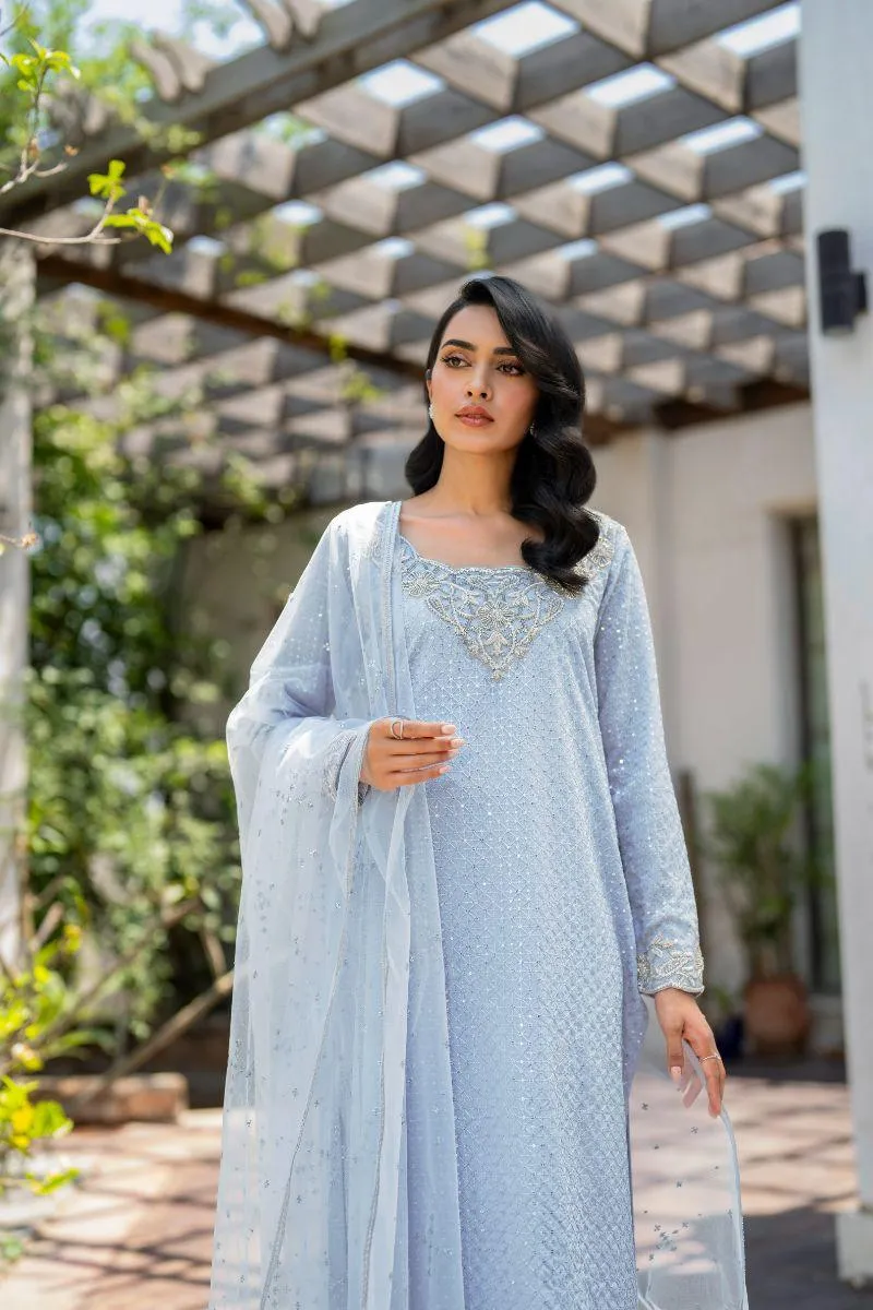 Natasha Kamal - Aster - light blue - Georgette lined with crepe de chin - 3 Piece