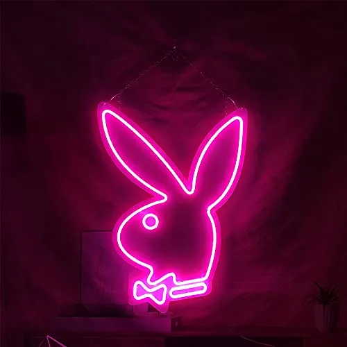 Neon Signs-USB Acrylic Lights Signs Indoor Bedroom Decor Wall Led Neon Sign Backdrop Flex 13.7×19.6 IN Bar Christmas Party Wedding Boy Living Room Shop Store Pink