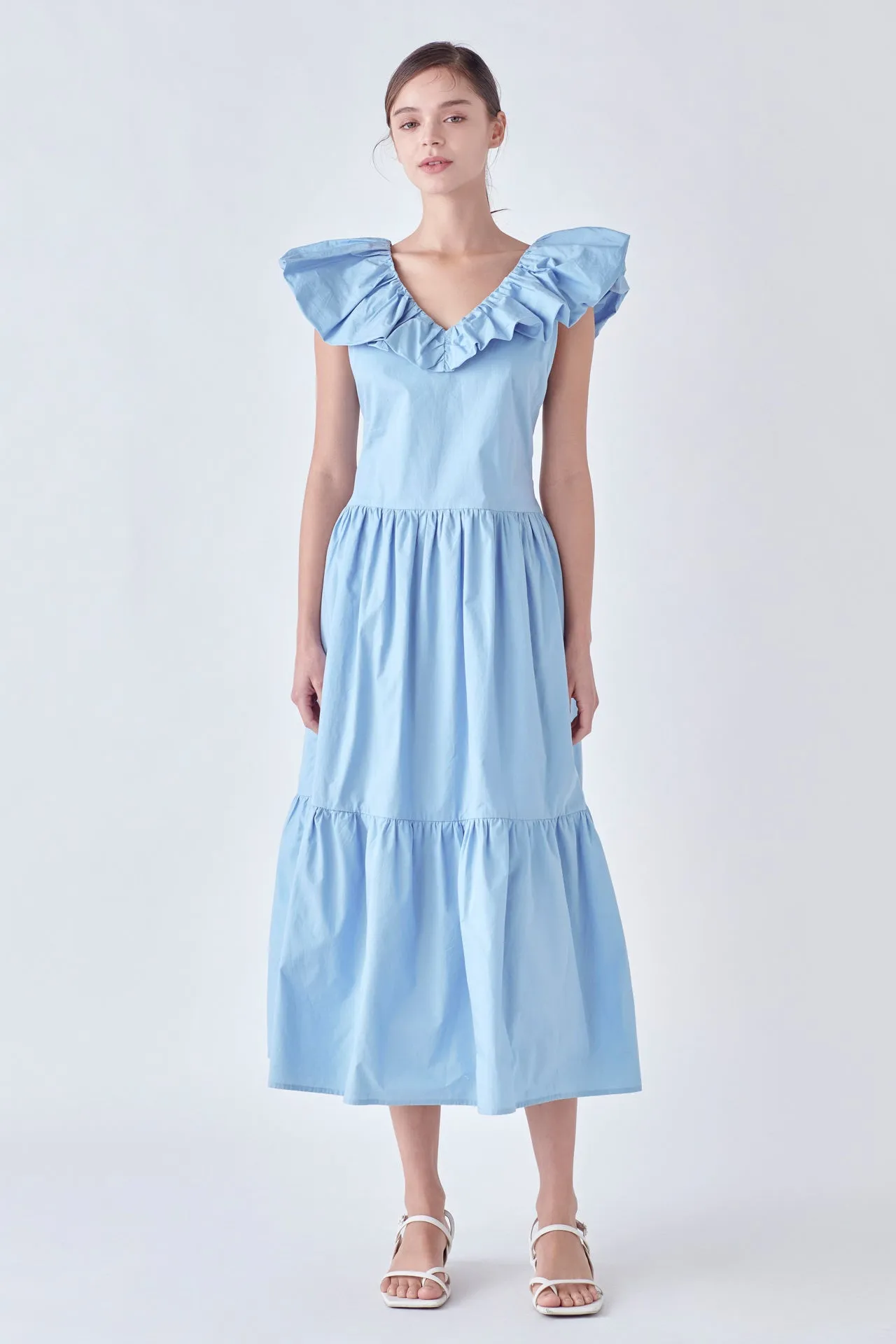 Ruffled Midi Dress