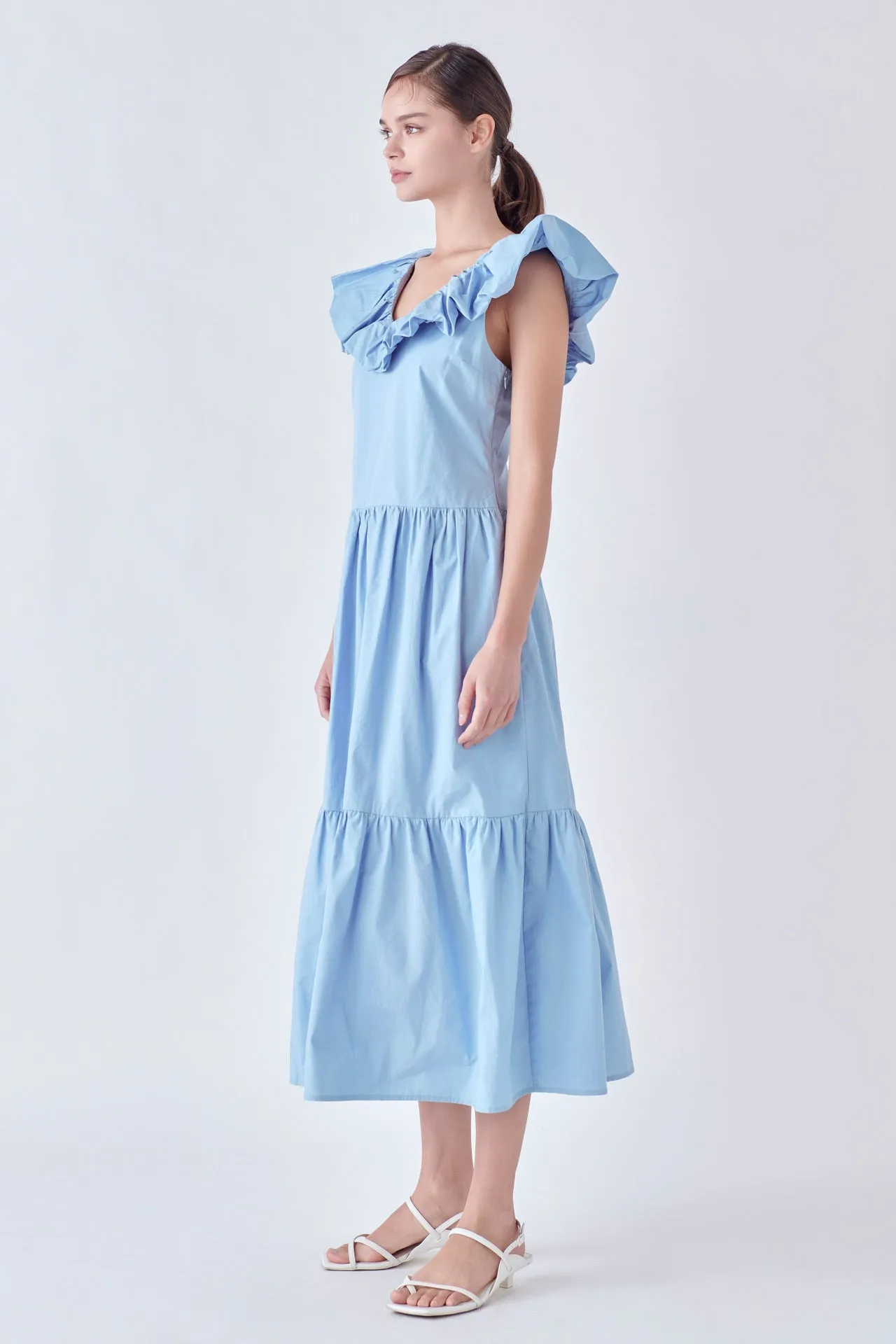 Ruffled Midi Dress