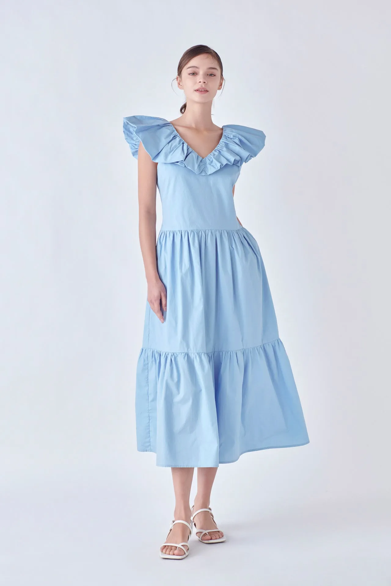 Ruffled Midi Dress