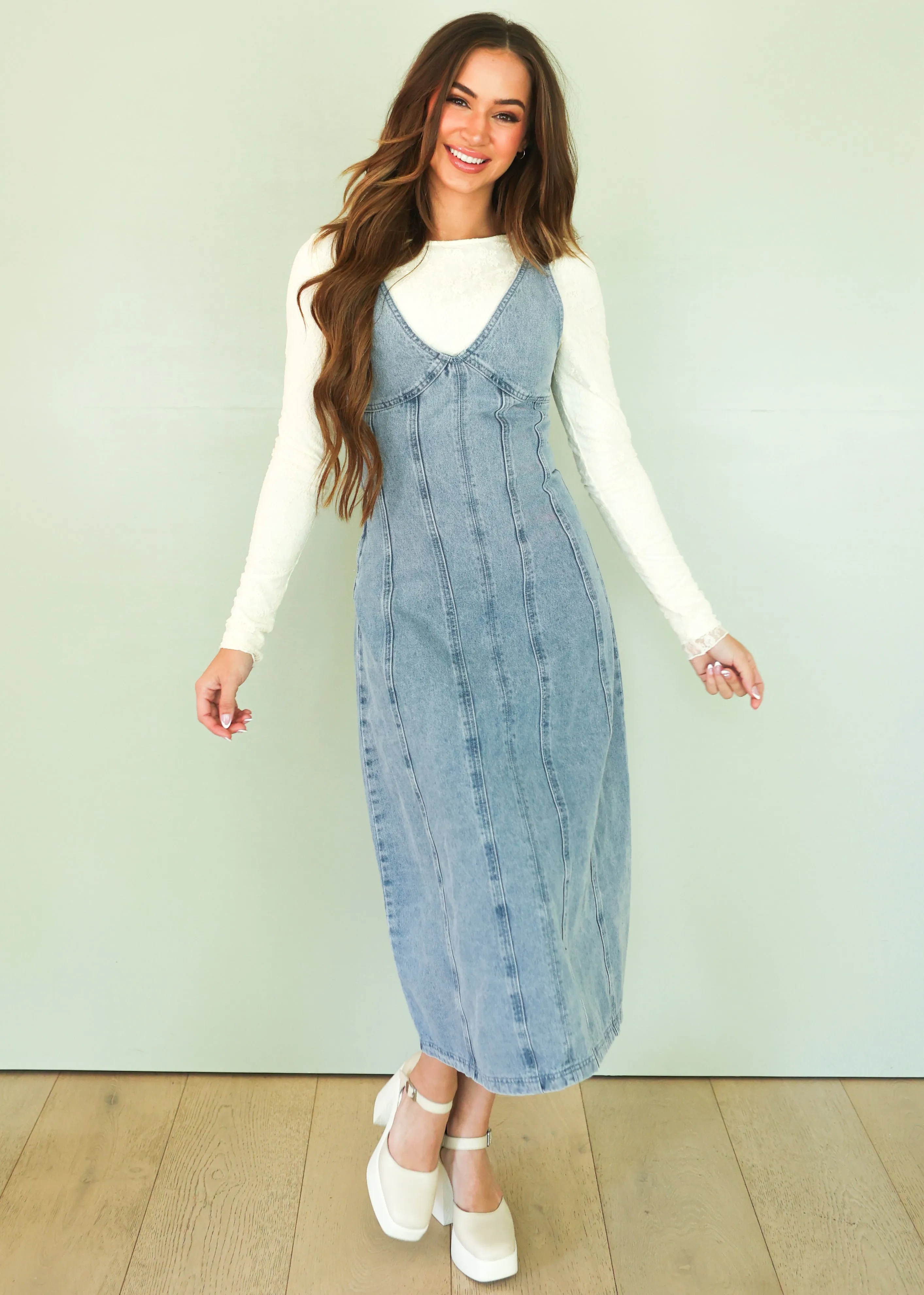 Texie Denim Midi Dress