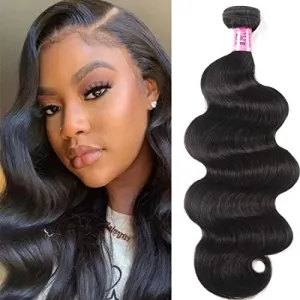 UNice Hair Icenu Series 8A Brazilian Body Wave Virgin Hair 1 Bundle, Raw Unprocessed 100% Virgin Human Hair Weave 95-100g/pc Natural Color (30)