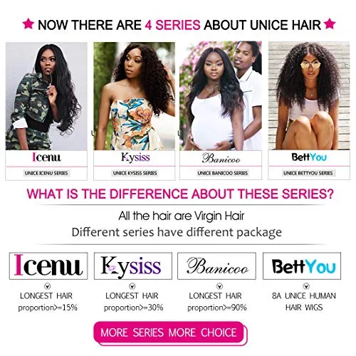 UNice Hair Icenu Series 8A Brazilian Body Wave Virgin Hair 1 Bundle, Raw Unprocessed 100% Virgin Human Hair Weave 95-100g/pc Natural Color (30)