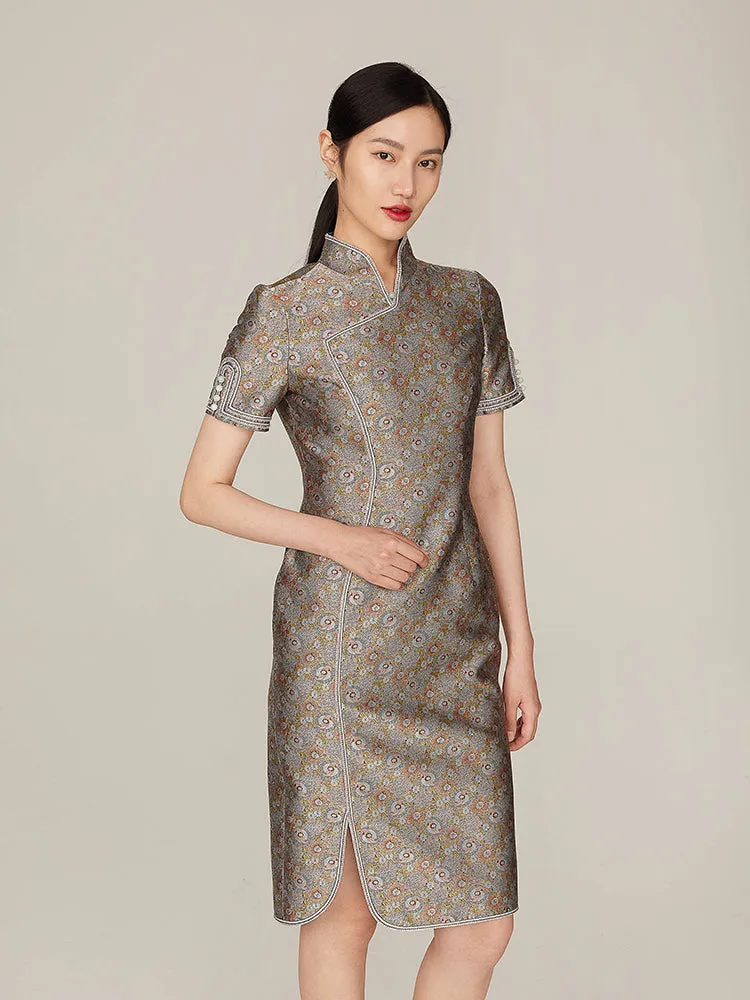 YAYING Elegant Song Brocade Qipao Dress