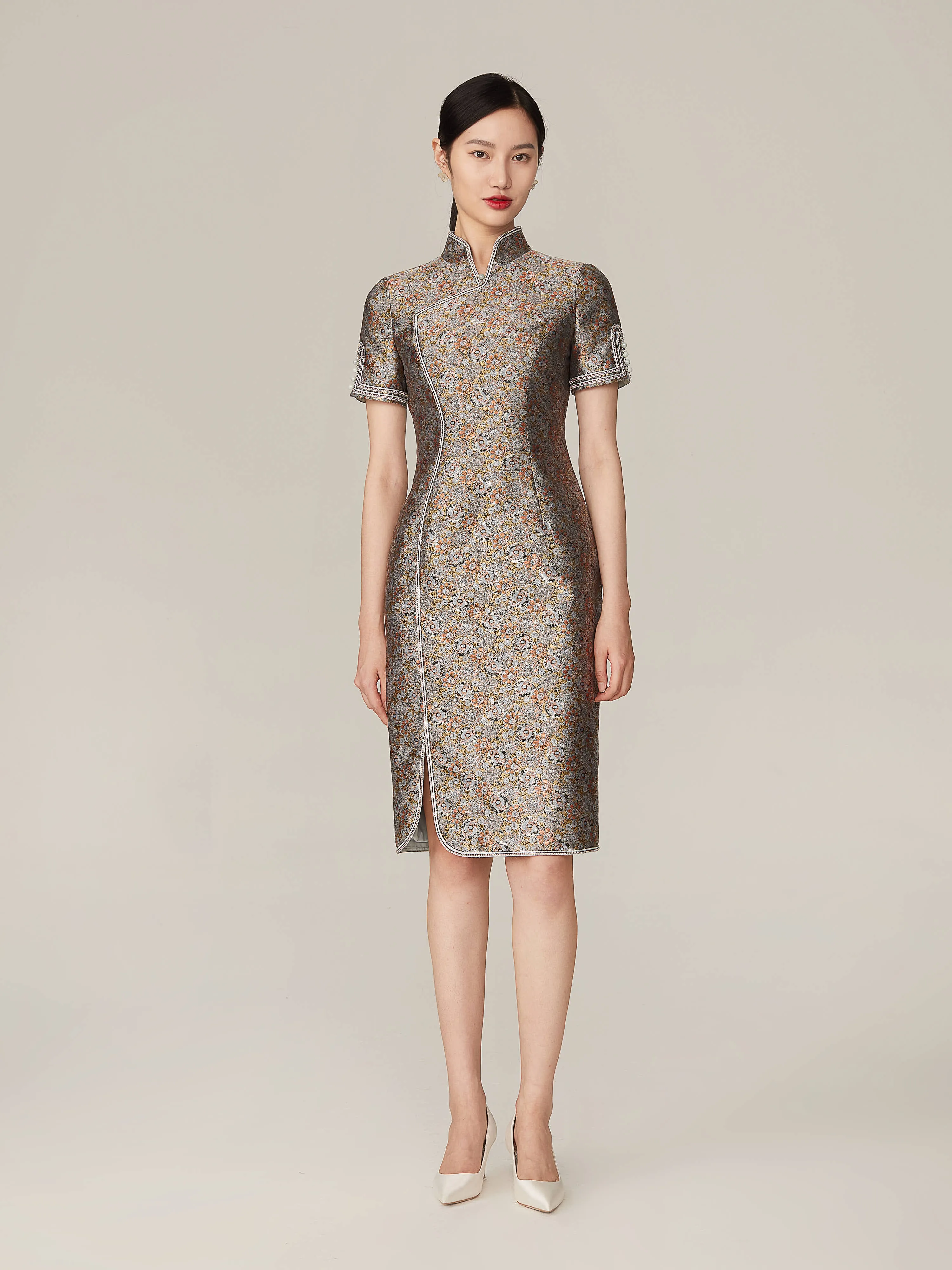 YAYING Elegant Song Brocade Qipao Dress