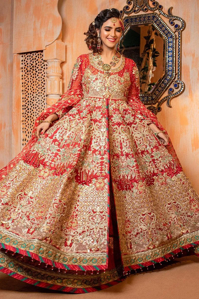 Zahra Ahmad - Mr-01 - Red - Organza - 3 - Piece